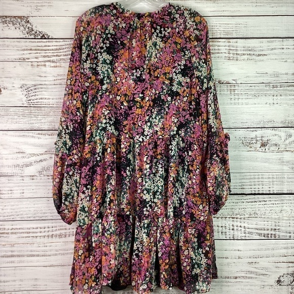 VINCE CAMUTO SIZE M‎ FLORAL DRESS SUMMER FALL MIDI - Picture 7 of 11